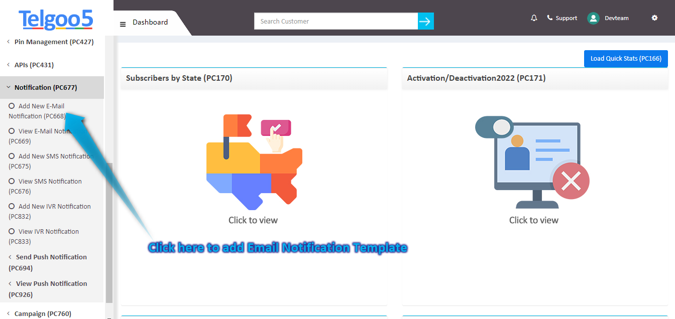 How to add an Email Template for Notification in Telgoo5? – Telgoo5 Support