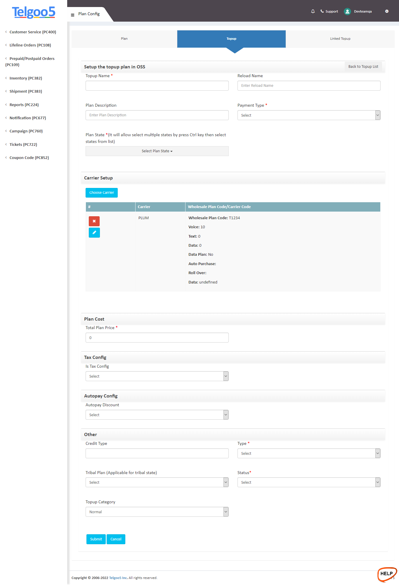 How to add a topup plan in Telgoo5? – Telgoo5 Support