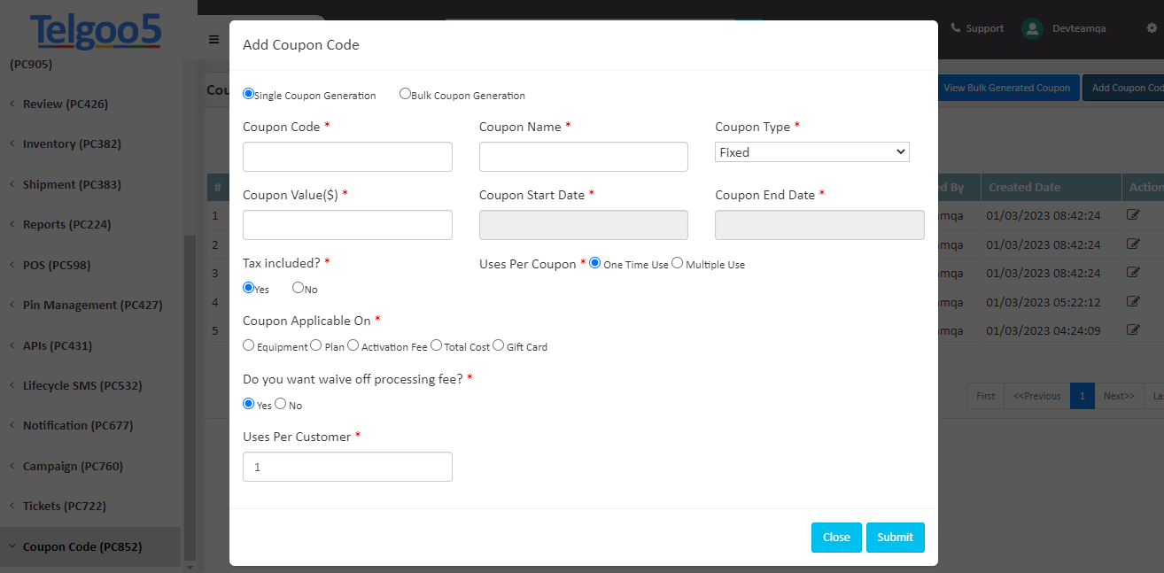 How to add a Coupon Code in Telgoo5? – Telgoo5 Support